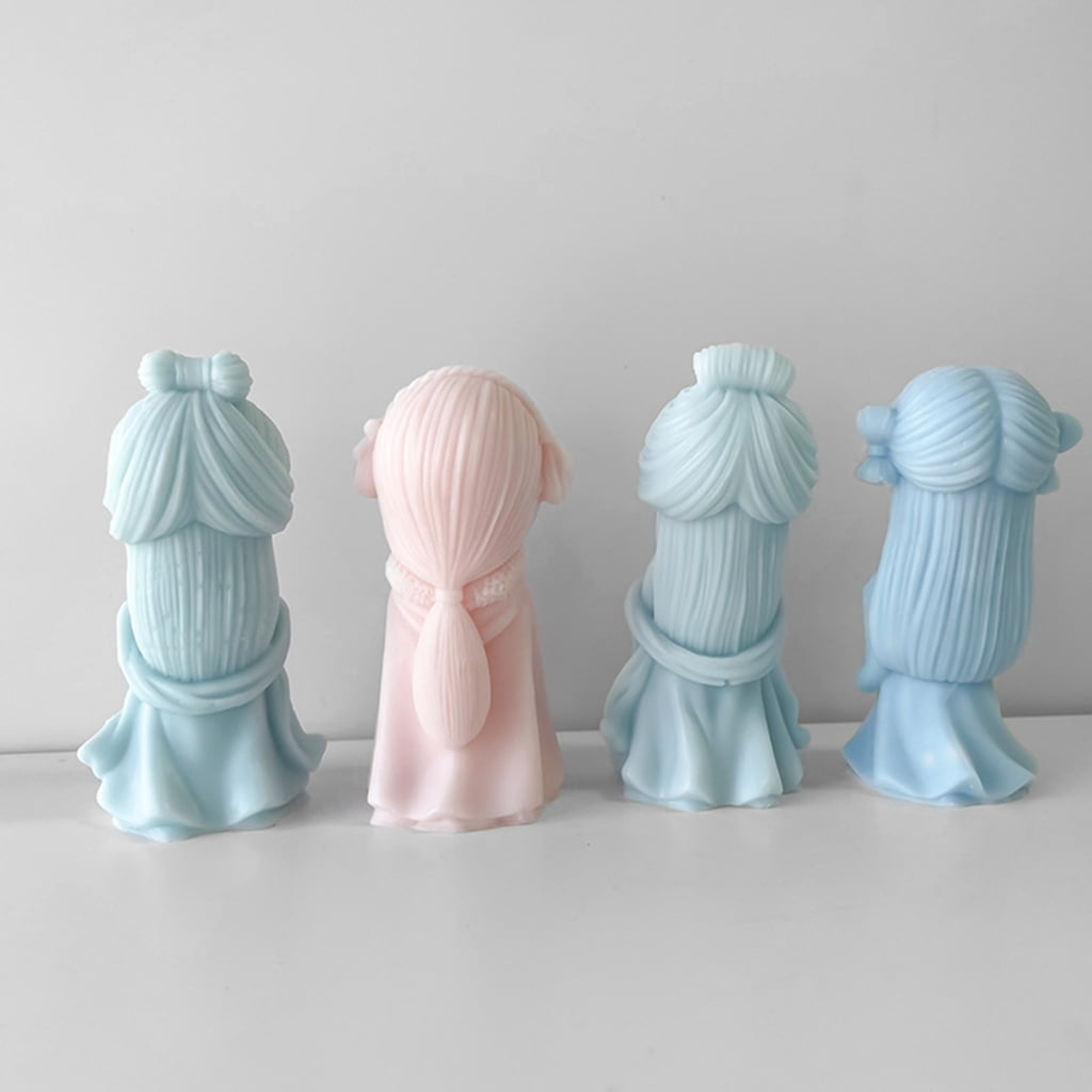 lanema Aromatherapy Candle Mold Girls Epoxy Resin Casting Mold for DIY-Home Decors