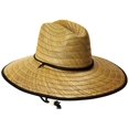 thumbnail image 1 of San Diego Hat Co. Men's Raffia and Straw Sun Hat, Natural/Black, One Size, 1 of 4