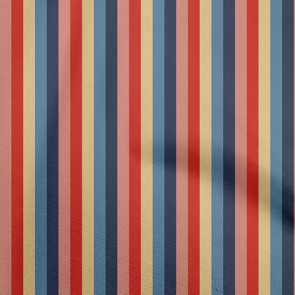 oneOone Cotton Cambric Pale Orange Fabric Stripes Sewing Material Print Fabric By The Yard 42 Inch Wide-44
