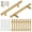 Gold-Style 2, variant on 12 Pack Gold Cabinet Pulls, 3-3/4 Inch Hole Center Kitchen Cabinet Handles, Stainless Steel T-Bar Drawer Pulls for Cupboard and Dresser, 6 Inch Overall Length