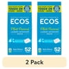 (2 pack) ECOS Hypoallergenic Laundry Detergent Packs for Sensitive Skin, Free & Clear, 52 Loads, Laundry Pods
