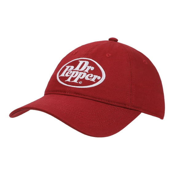 Dr Pepper Adult Red Embroidered Front Art Logo Hat