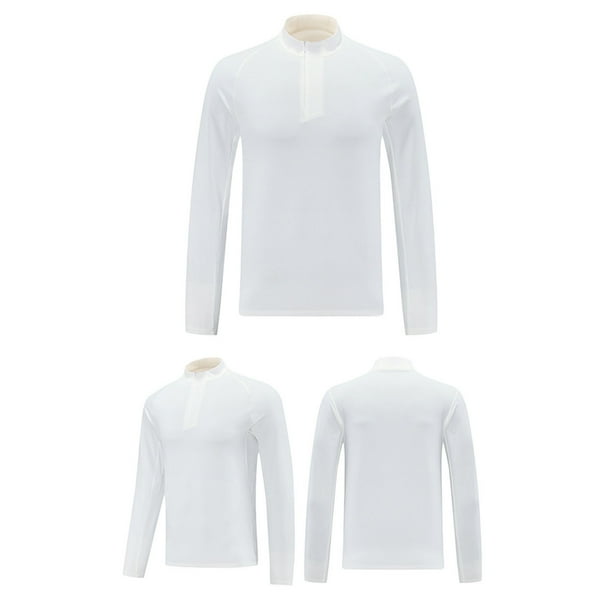 pstuiky Camisas para hombre de manga larga, Camiseta de manga larga de verano para hombre, de color liso, para exteriores, para correr, deportes, hielo, transpirable, de manga larga top de hombre xl