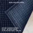 thumbnail image 3 of Alfombra de baño SUBRTEX, suave, corta, de felpa, absorbente, azul marino, 3 of 9
