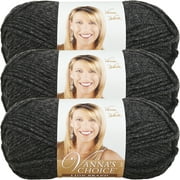 (3 Pack) Lion Brand Vanna's Choice Yarn - Dark Grey Heather