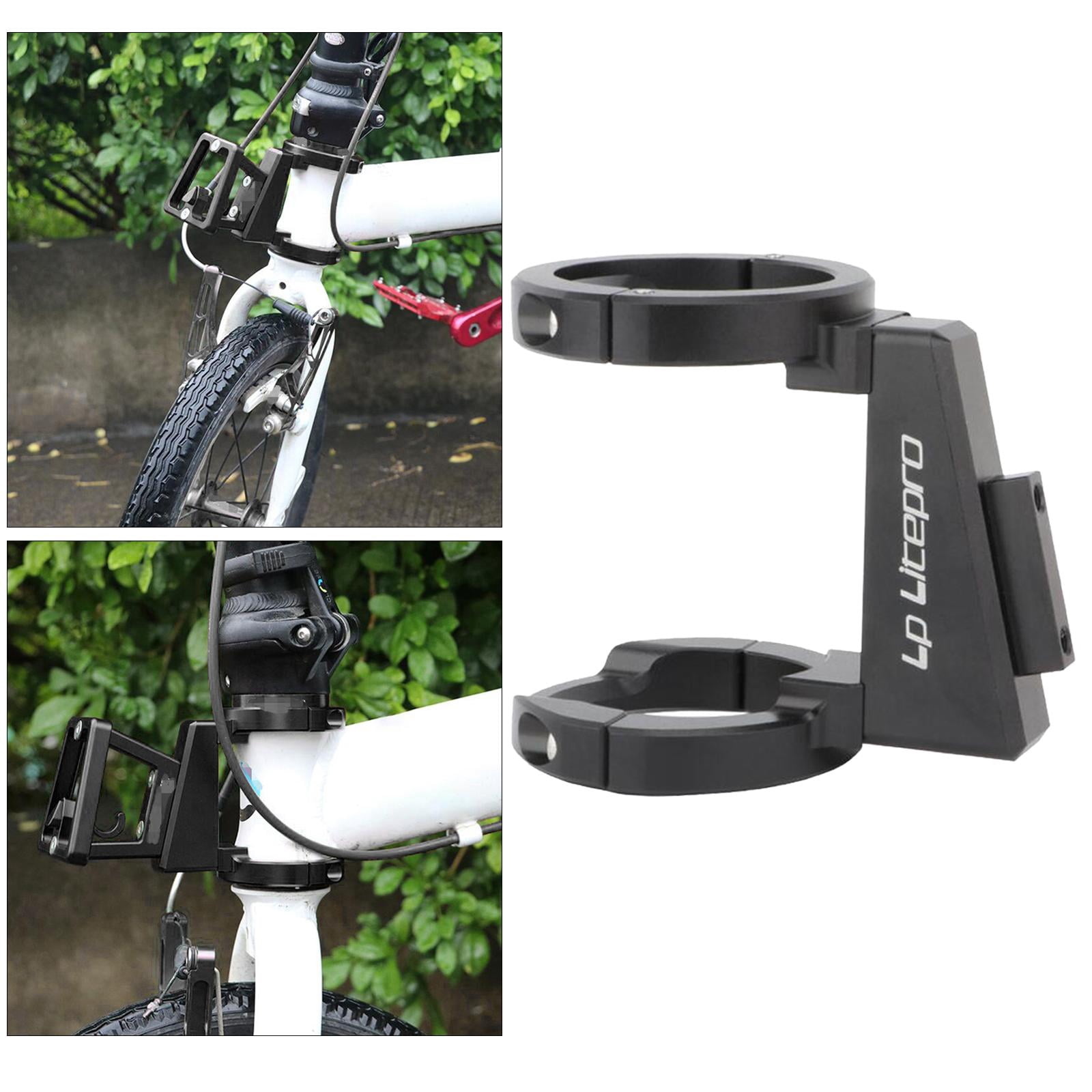 Aluminum Alloy Bike Carrier Block for Folding Bike Bag Rack Holder Front Carrier Block Mount Accessories Black