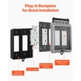 thumbnail image 5 of 2-Gang Outdoor Outlet Cover - Lockable Weatherproof Electrical Box, Heavy Duty Waterproof Enclosure for Exterior Receptacles - Universal Fit for Standard Outlets, 5 of 11