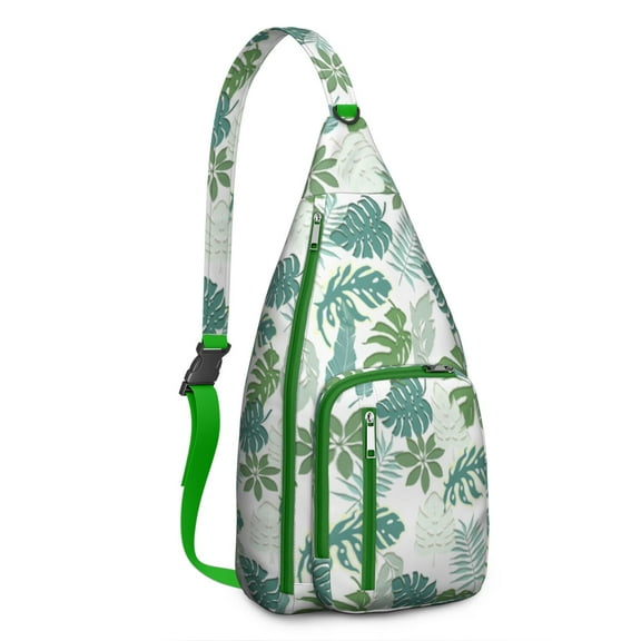 Waterproof Hiking Sling Backpack for Women – Lightweight Floral Crossbody Chest Bag with Adjustable Strap, Botanical Wildflower Travel Backpack for Outdoor & Everyday Use