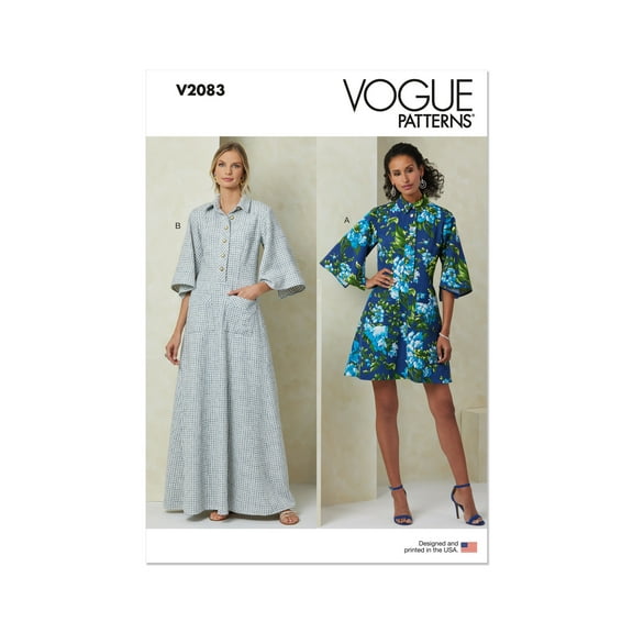 Vogue Sewing Pattern 2083 - Misses' Dress in Two Lengths, Size: Y5 (18-20-22-24-26)