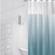 thumbnail image 5 of Cortina de ducha sin ganchos y juego de forro a presión, cortina de baño de tela bohemia impermeable y lavable con ventana superior de malla transparente para baño, 5 of 5