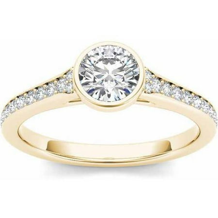 1 Carat T.W. Diamond Bezel Solitaire 14kt Yellow Gold Engagement Ring
