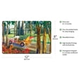 thumbnail image 2 of Upcountry Cargo - Hawaiian Truck with Surfboards Dogs Christmas Tree - From an Original Hawaii Watercolor Painting by Peggy Chun - 8 x 12 inch Vintage Metal Tin Sign, 2 of 4