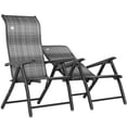 thumbnail image 1 of Outsunny Ensemble de 2 Chaises Pliantes d'Extérieur en Osier avec Dossier Réglable, 1 of 10