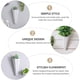 thumbnail image 5 of WORGEOUS Florero decorativo hidropónico para colgar en la pared, 3 piezas, adorno para el hogar (blanco), 5 of 8