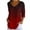 Wine, variant on Gswybco 3/4 Sleeve Shirts for Women Casual Print Loose T-Shirt Dressy Blouse Sporty Business Work Pullover Tops V-Neck Tunic Tops