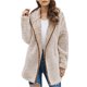 thumbnail image 2 of Pntutb - Chaqueta de felpa difusa para mujer, color sólido, bolsillos de solapa, manga larga, puntada abierta, abrigo Pntutb Pntutb-6859, 2 of 6
