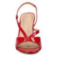 thumbnail image 6 of Journee Womens Varra Crossover Strap Stiletto Dress Sandals, Widths Available, 6 of 9