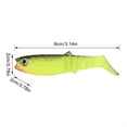 10Pcs Segmented T-Tail Soft Plastic Baits, 3.1in Realistic Articulated ...