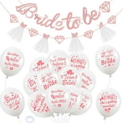 27Pcs Hen Party Balloons Set, Bride To Be Banner Hen Do Balloons Team Bride Balloons for Wedding Bachelorette Hen Party Decoration