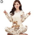 thumbnail image 1 of Ladies Womens Pyjamas Set Long Sleeve Top Nightwear Pajamas M7C9, 1 of 1