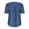thumbnail image 5 of Antinious Summer Tops for Women Trendy,Sweatshirt for Women,Ladies Size Short Sleeved Crewneck Button Up Pleated T-shirt,Blue,XXXL, 5 of 5