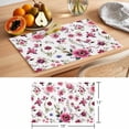 thumbnail image 6 of Spring Flowers Placemats Set of 12, Pink Wildflowers Leaf Non-Slip Place Mats Washable Table Mats for Kitchen Dining Table Decorations Indoor/Outdoor, 6 of 9