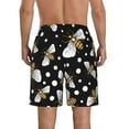 thumbnail image 3 of Disketp Men'S Swim Trunks Hawaiian Breathable Surf Beach Swimsuits Mesh Lining Beach Shorts With Pockets-Honey Bees At Night, 3 of 9
