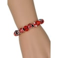 thumbnail image 3 of Delight Jewelry Silvertone Dance Infinity Sign Red Paw Print Bead Bracelet, 7"+2", 3 of 4