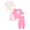 Pink Unicorn, variant on Garanimals Toddler Girls Fleece Sweatshirt and Pants Outfit Set, 4-Piece, Sizes 2T-5T