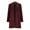 Wine, variant on Baberdicy Women's Mid-Length Wool Blend Coat, Classic Tweed Overcoat for Autumn Winter , Mid-Length Wool Coat, Solid Overcoat, Classy Winter Jacket Wine M