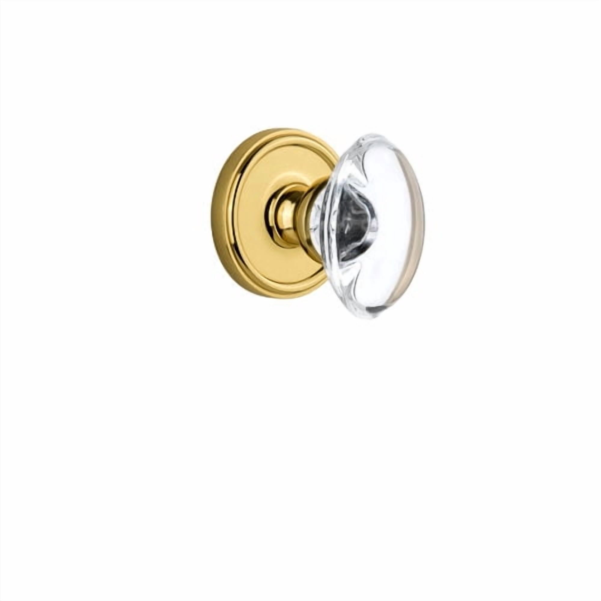 Grandeur Provence Crystal Door Knob with Georgetown Plate