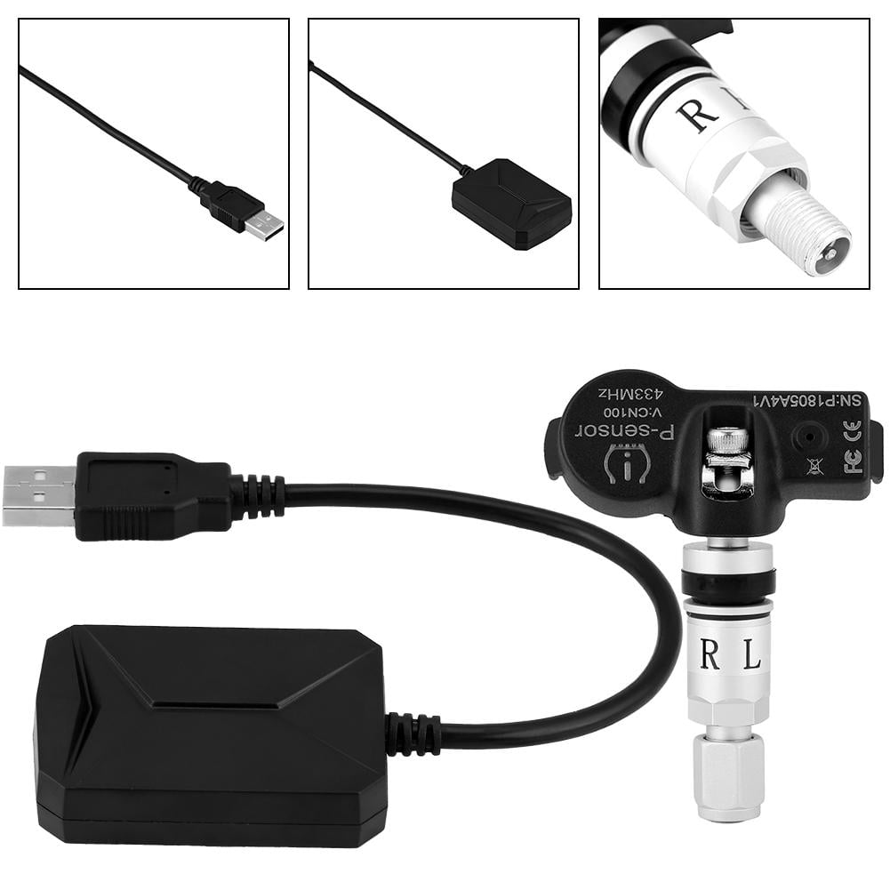 Car TMPS USB Tire Pressure Monitor System TPMS Internal Sensors for Android Car Navigation Display
