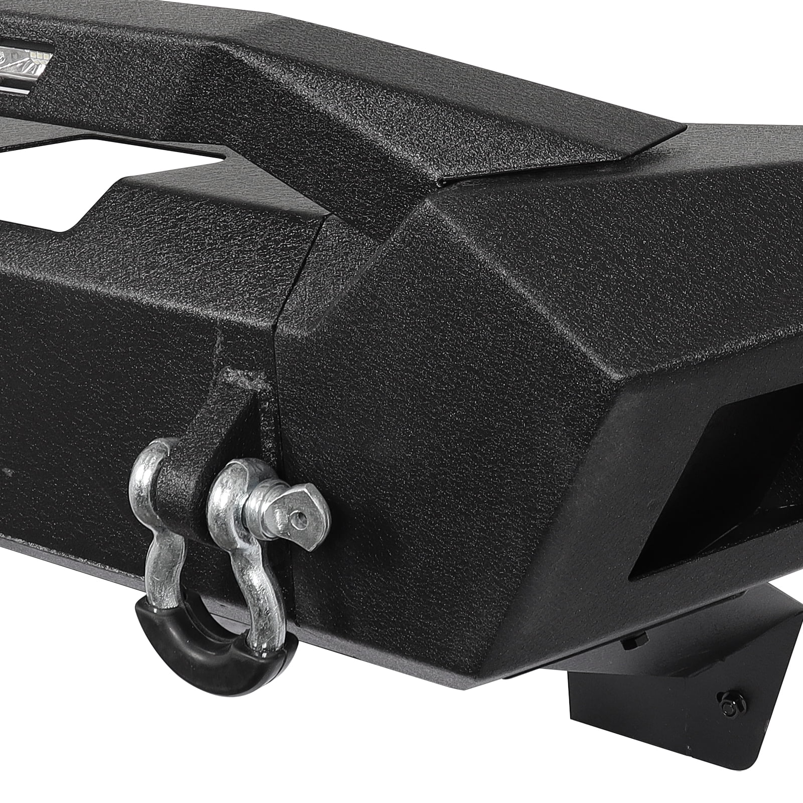 TOKMOWIN Full Width Front Bumper for 2005-2015 Toyota Tacoma with Winch Plate & Led Lights & D-Rings