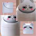 thumbnail image 6 of PHIGZNT Cute Desktop Trash Can Wastebasket with Lid, Creative Mini Garbage Can with Press Lid for Countertop Table, Tiny Plastic Storage Bin for Office, Kids Bedroom Multi-color One Size, 6 of 9