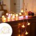 thumbnail image 4 of Christmas Lights 10FT 20 LED Small Rose Flower Bulbs Battery Powered Indoor Hanging String Lights for Holiday Party Mantel Porch Home Decor, 4 of 6