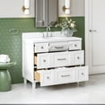 thumbnail image 3 of Ariel Monroe 42 Inch Single Sink Base Cabinet In White, 3 of 7