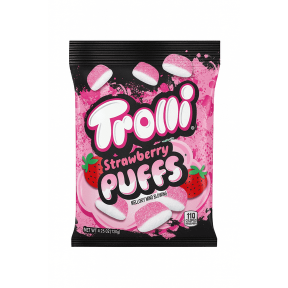 Trolli Strawberry Puffs Gummy Candy, 4.25oz