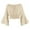 Beige, variant on THDHVS Girls Shirts,Shirts for Girls,Summer Girls' Waist Cinching Strapless Long Sleeve Fashion Solid Color Casual Top Beige 5-6 Years