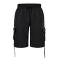 thumbnail image 6 of Men's Casual Shorts Memory Boy Mens Fitness Shorts for Exercise Casual Tie Tie Band Foam Star Mens Basketball Long Quick Shot Men Athletic Men 15763 Summer Men's Tethered Leisure Sports Black 2XL, 6 of 8