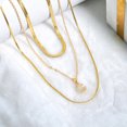 thumbnail image 2 of JeenMata Multipack 3 pcs 'G' Initial Charm Necklace Set - Initial Layered Necklace for Women in Yellow Gold Plated, Anniversary, Birthday, Christmas, 2 of 6