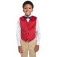 thumbnail image 2 of Tommy Hilfiger Boys' Big Velvet Vest, Red, 2 of 7