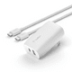 thumbnail image 5 of Cargador De Pared Doble Usb C y Usb A De 37W Blanco blanco, 5 of 10