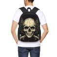 thumbnail image 4 of Fotbe Gothic Winged Skull Pattern Student Backpack –School backpack Large Capacity Durable and Ergonomic Backpack with Laptop Compartment and Multiple Pockets, 4 of 6