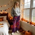 thumbnail image 4 of QWKLEAJ Halloween Pajama Pants Women Flannel Sleepwear Lounge Bottoms Fall Autumn Plaid Checkered Cozy Soft Warm Winter Nightwear Casual Home Wear Loose Fit Straight Leg Festive Holiday Gift, 4 of 6