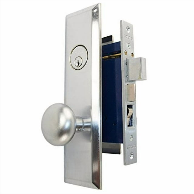 Marks Metro 114A/26D Satin Chrome Mortise Entry, Thru Bolted, Lockset, Lock Set (Left Hand)