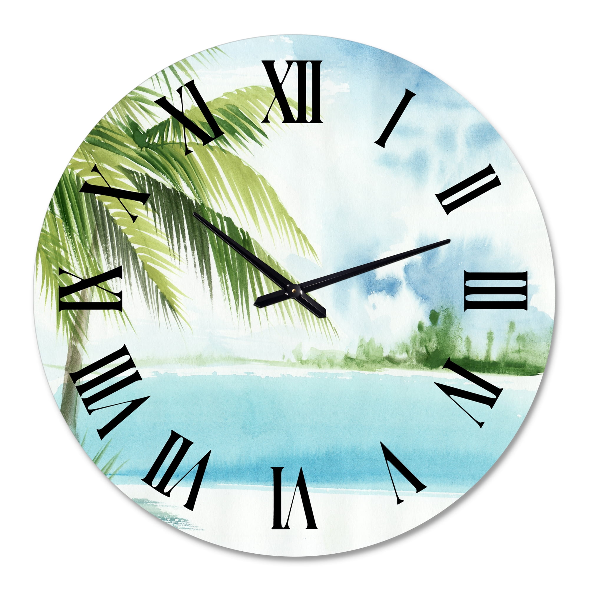 Designart 1 in Coastal Wall Clock