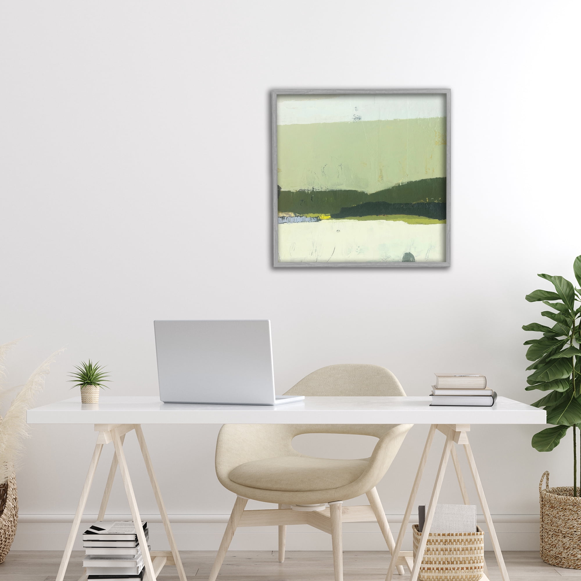 Stupell Industries Bloom Serene Layered Landscape Gray Framed Giclee Art, design by Julia Foug