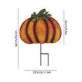 thumbnail image 3 of Iron Pumpkin Yard Decorations, Metal Garden Stakes Fall Lawn Ornaments for Thanksgiving Halloween Outdoor Patio Decor, Ground Insert Art for Home Backyard Seasonal Display, Orange, Style B, 3 of 8