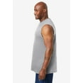 thumbnail image 3 of KingSize Men's Big & Tall Shrink-Less Lightweight Muscle T-Shirt - 9XL, Heather Grey, 3 of 5