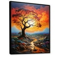 thumbnail image 2 of Designart "Rainbow Colored Baobabs V" Tree Baobab Floater Framed Wall Decor, 2 of 5